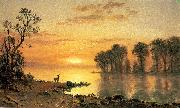 Albert Bierstadt Sunset, Deer and River Germany oil painting artist